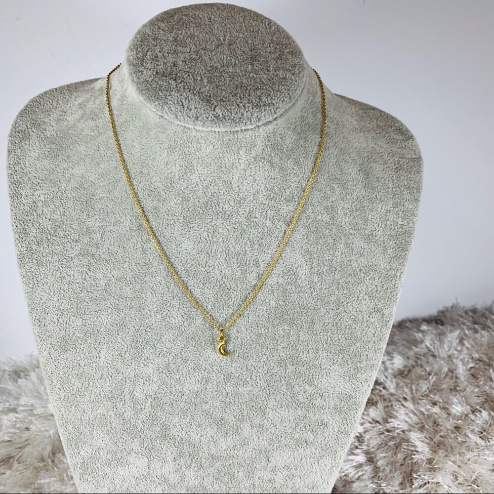 Amano Studio Gold 18" Crescent Moon Necklace